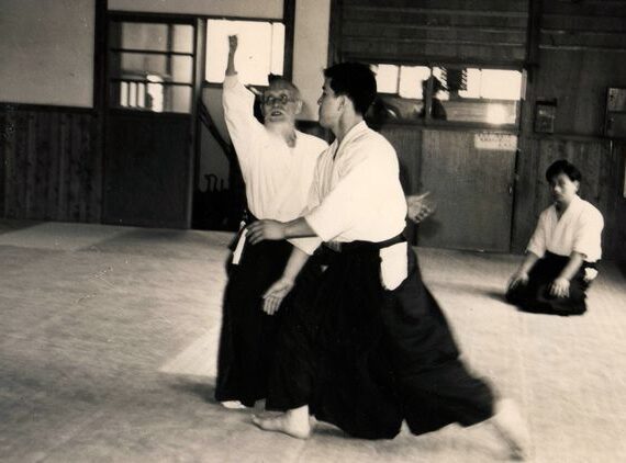 Kenji Shimizu a Morihei Ueshiba O-sensei