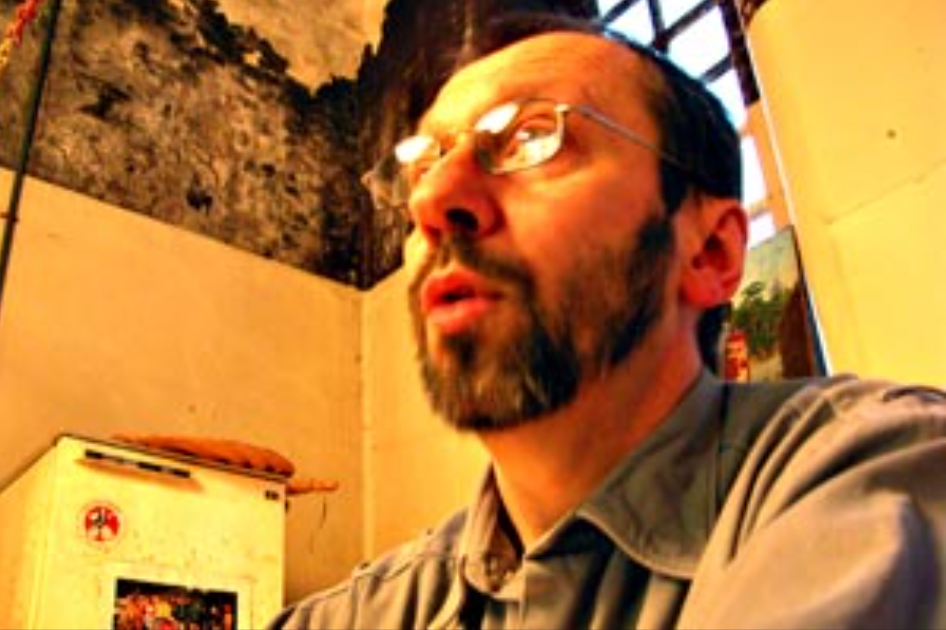 Michel Vanhomwegen dans son Dojo à Bruxelles